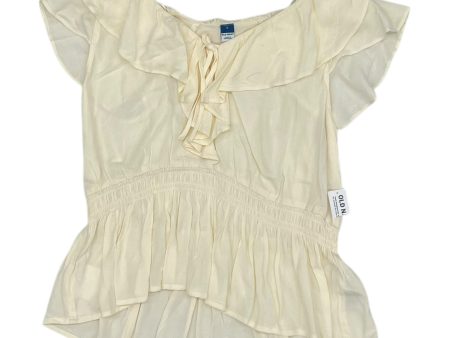 Blouse Ss By Old Navy In Cream, Size:L Hot on Sale