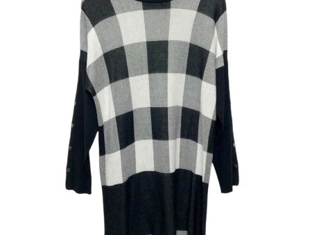 Tunic Ls By John Mark In Black & White, Size:M Discount