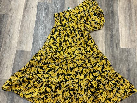 Black & Yellow Dress Casual Maxi Farm Rio, Size S on Sale