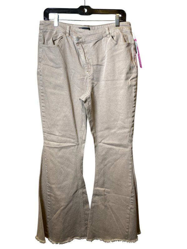 Jeans Flared By Versona In Beige, Size: 12 Hot on Sale