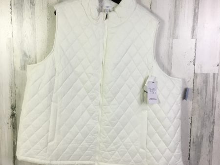 Vest Puffer & Quilted By Time And Tru In White, Size: 3x Online Hot Sale