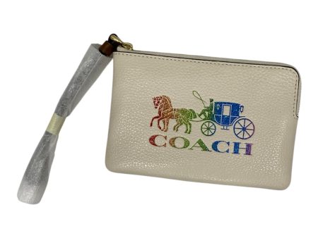 Wristlet Designer By Coach In Cream, Size:Small For Sale