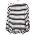 Top Ls Designer By Kate Spade In Striped Pattern, Size:M Fashion