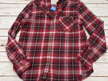 Top Long Sleeve By Aeropostale In Plaid Pattern, Size: M Online now