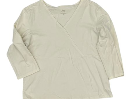 Top 3 4 Sleeve By J. Jill In Cream, Size:M Supply