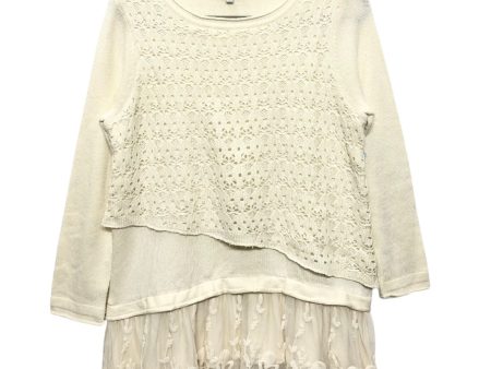 Sweater By John Mark In Cream, Size:M For Cheap