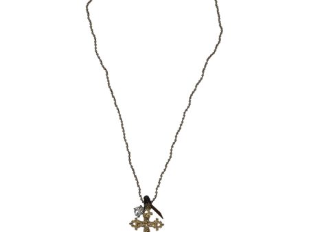 Necklace Charm By Plunder In Gold & Tan Online Sale