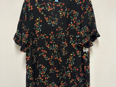 Top Short Sleeve By Cece In Floral Print, Size: 1x Online Sale