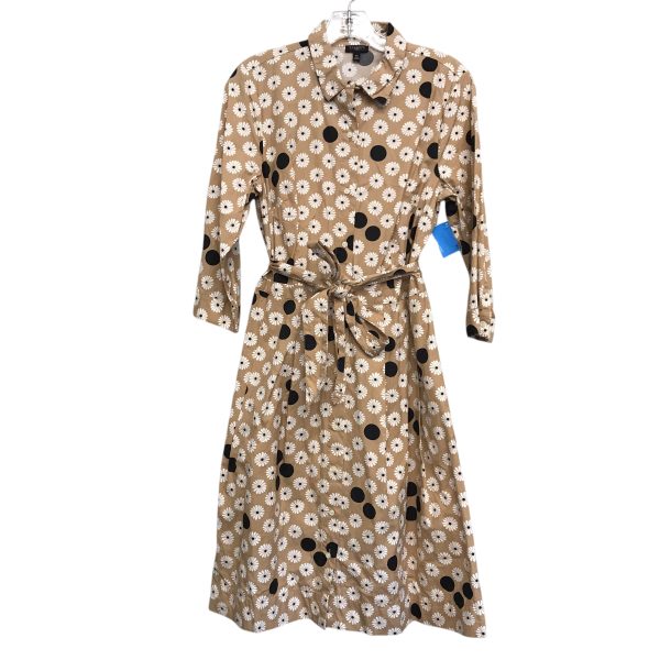 Dress Casual Midi By Talbots In Black & Tan, Size:Mp Online