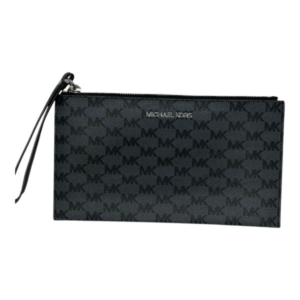 Wristlet Designer By Michael Kors In Black & Grey, Size:Medium Fashion