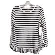 Top Ls Designer By Kate Spade In Striped Pattern, Size:M Fashion