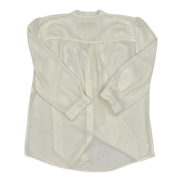 Blouse Ls By Loft In Cream, Size:S Cheap