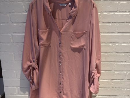 Top Long Sleeve By Reitmans In Pink, Size: 2x Online Sale