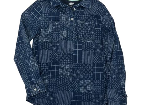 Top Ls By Lands End In Blue, Size:M Hot on Sale