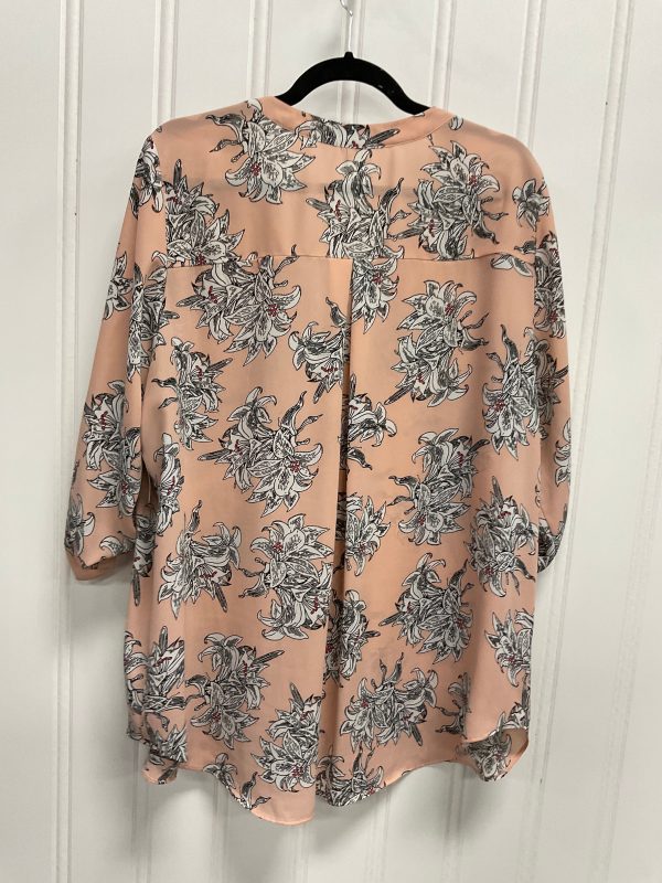 Top 3 4 Sleeve By Chaus In Floral Print, Size: 2x Online Sale