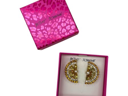 Earrings Statement By Betsey Johnson In Yellow Sale