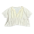 Top Short Sleeve By Urban Outfitters In Cream, Size: S For Discount