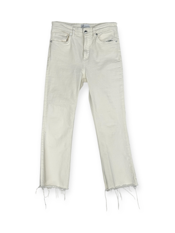 Pants Cropped By Zara In White, Size: 8 For Sale