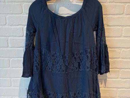 Tunic 3 4 Sleeve By Clothes Mentor In Blue, Size: M For Cheap