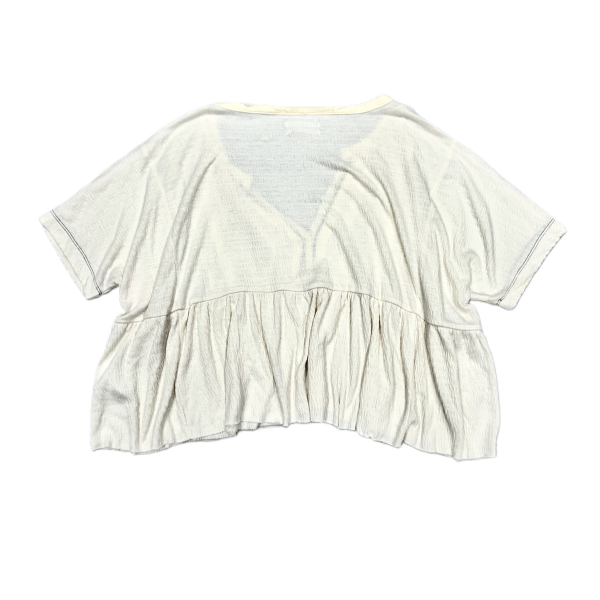 Top Short Sleeve By Urban Outfitters In Cream, Size: S For Discount