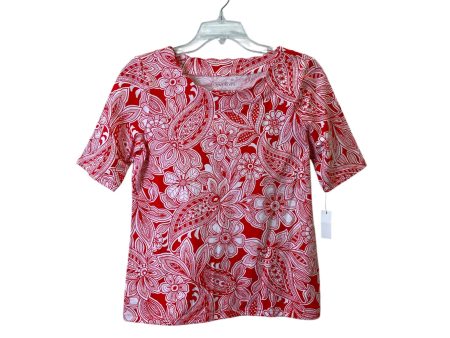 Top Sleeveless Basic By Talbots In Red & White, Size:S Fashion