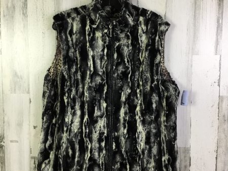 Vest Faux Fur & Sherpa By Clothes Mentor In Animal Print, Size: L Supply