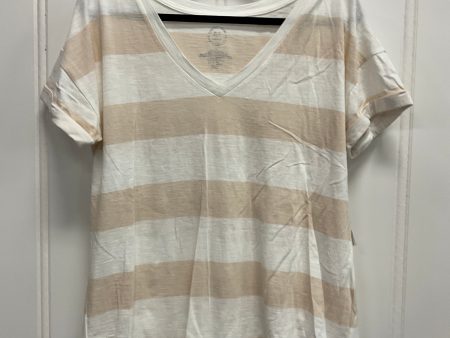 Top Short Sleeve Basic By Maurices In Striped Pattern, Size: L Online