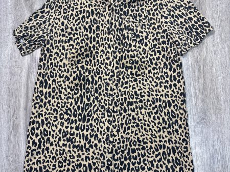 Top Short Sleeve By Ascot and Hart In Leopard Print, Size: M For Cheap