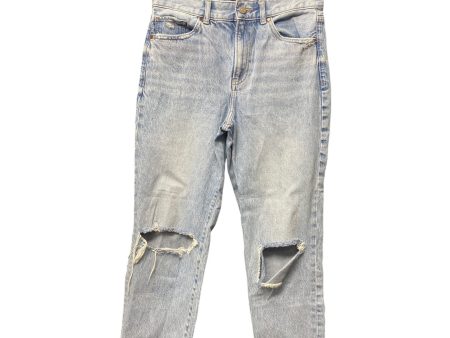 Jeans Straight By Express In Blue Denim, Size: 6 Online Sale