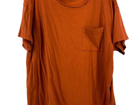 Top Short Sleeve Basic By Madewell In Bronze, Size: L Cheap