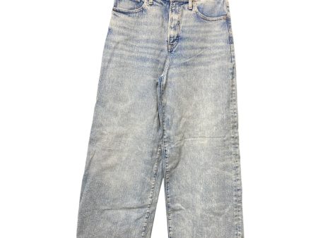 Jeans Wide Leg By Express In Blue Denim, Size: 6 Discount