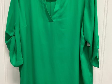 Top 3 4 Sleeve By Chaus In Green, Size: 1x For Discount