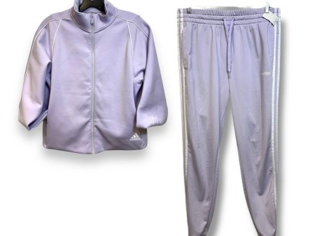 Lounge Set Pants By Adidas In Purple, Size: M Fashion