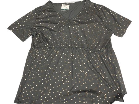 Top Short Sleeve By Cmc In Black & Gold, Size: 4x on Sale