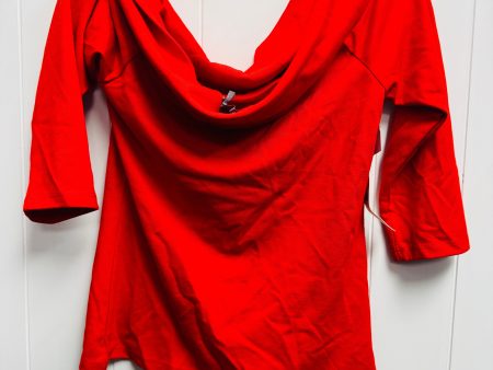 Top 3 4 Sleeve By Anthropologie In Red, Size: S Online Hot Sale