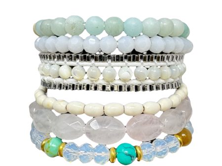 6 Strand Stacked Beaded Bracelet By Victoria Emerson Fashion