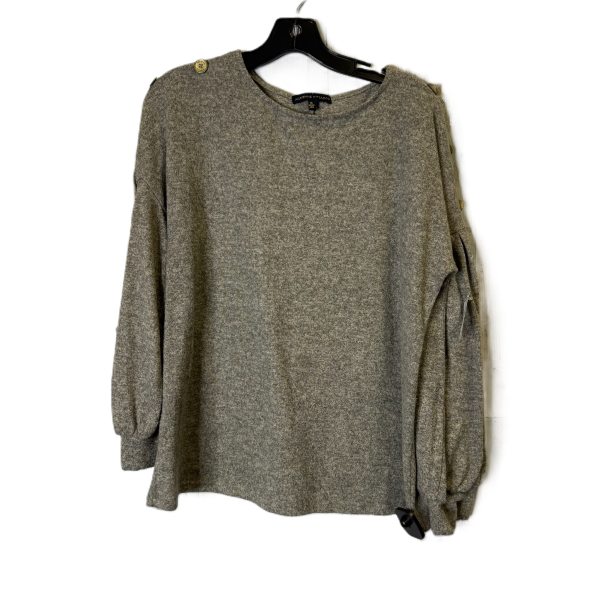 Top Long Sleeve By Adrienne Vittadini In Taupe, Size: Xl For Sale