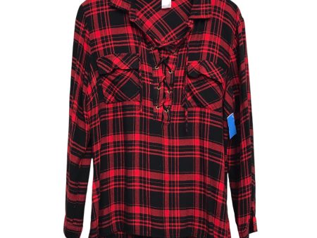 Top Ls By Venus In Plaid Pattern, Size:M Supply