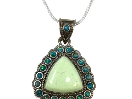 Opal, Stone & Sterling Silver Pendant Necklace By Unbranded Cheap