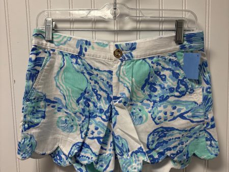 Shorts Designer By Lilly Pulitzer In Blue & White, Size: 0p For Cheap