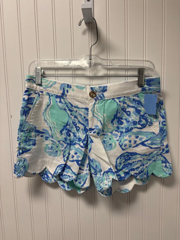 Shorts Designer By Lilly Pulitzer In Blue & White, Size: 0p For Cheap