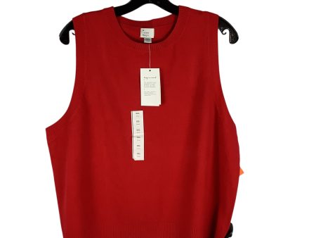 Vest Sweater By A New Day In Red, Size: Xxl For Cheap