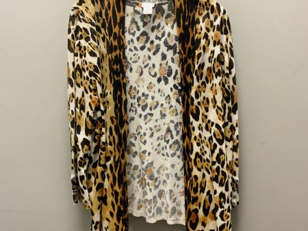 Cardigan By Chicos In Animal Print, Size: 1x For Cheap