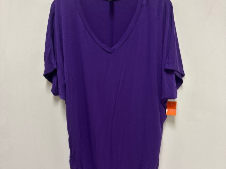 Top Short Sleeve By Clothes Mentor In Purple, Size: 3x Cheap