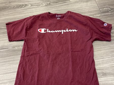 Top Short Sleeve By Champion In Maroon, Size: M on Sale