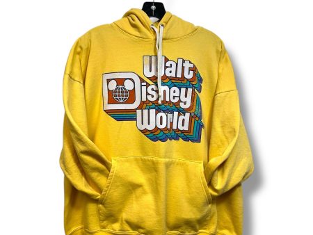 Walt Disney World Sweatshirt Hoodie By Disney Store In Yellow, Size: Xxl Online now