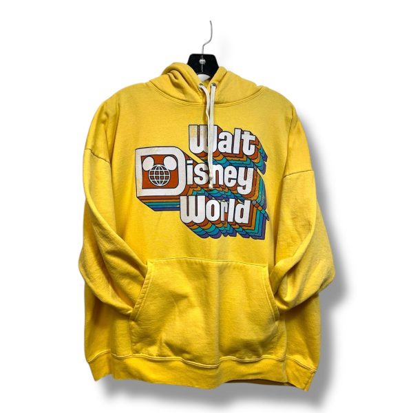 Walt Disney World Sweatshirt Hoodie By Disney Store In Yellow, Size: Xxl Online now