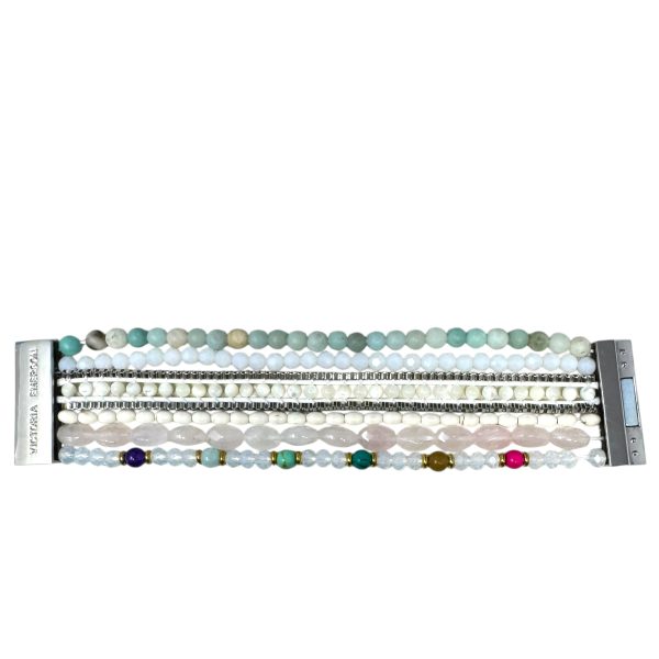 6 Strand Stacked Beaded Bracelet By Victoria Emerson Fashion