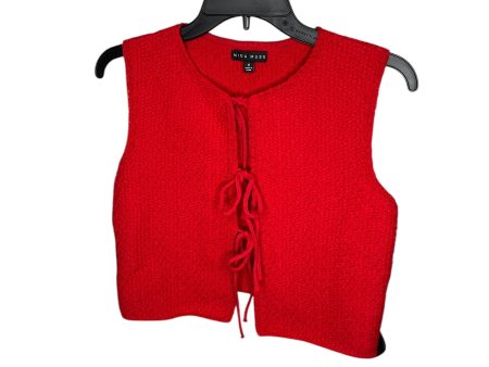 Vest Sweater By Clothes Mentor In Red, Size: S on Sale