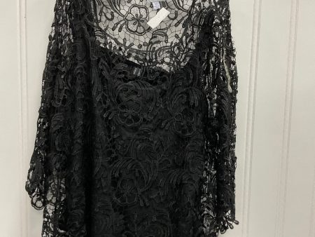 Top 3 4 Sleeve By Clothes Mentor In Black, Size: 2x For Cheap